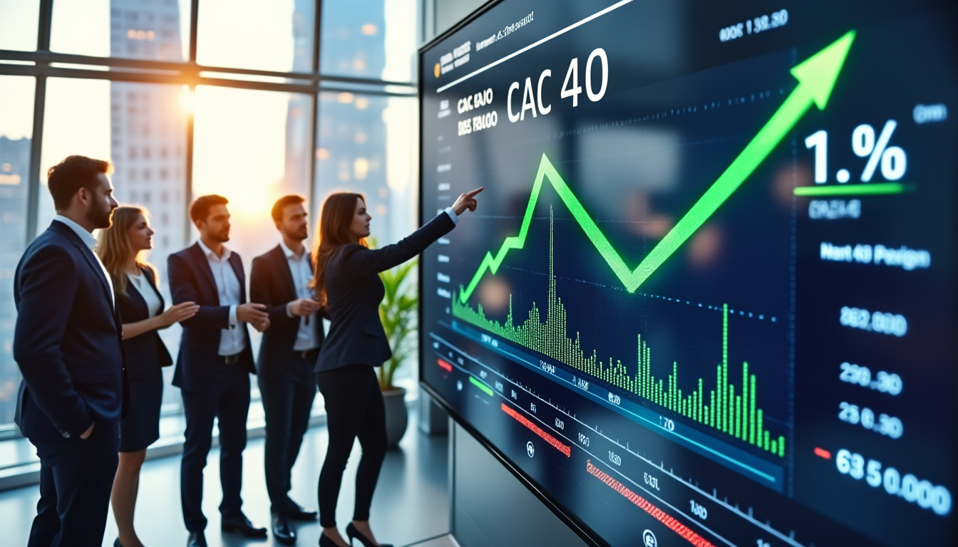 le cac 40 clôture en légère hausse de près de 1%, porté par des chiffres d'inflation encourageants aux états-unis qui boostent la confiance des investisseurs sur les marchés financiers.