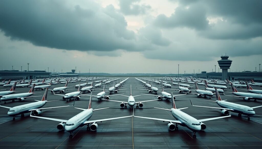 découvrez comment la crise budgétaire aux états-unis risque de paralyser des milliers d’avions, impactant le secteur aérien et les voyageurs.