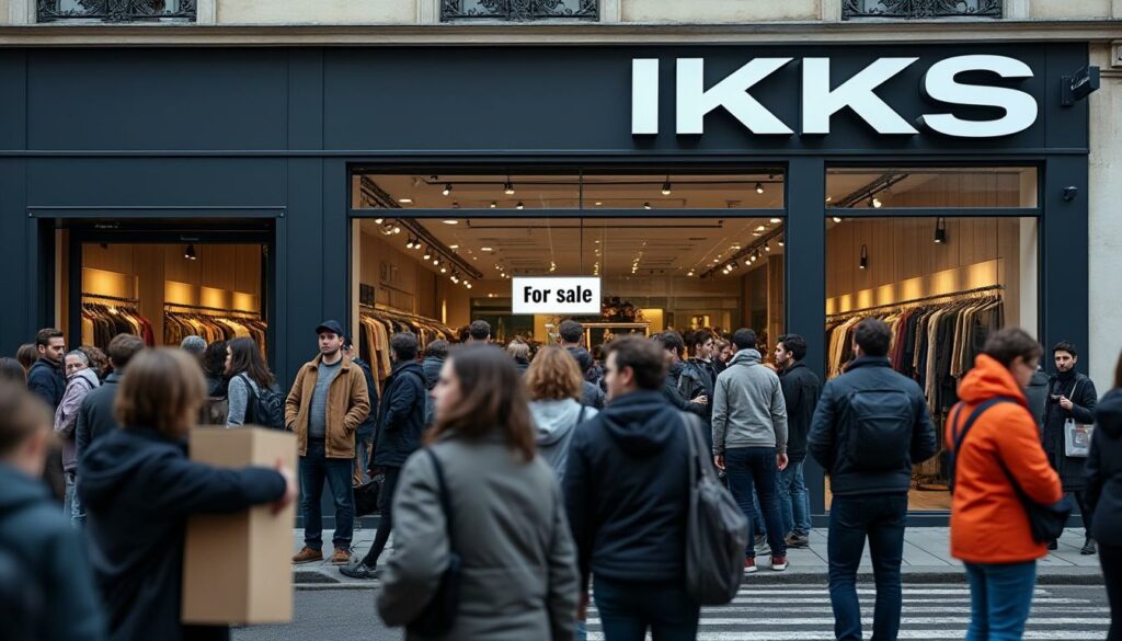 alors que la crise du prêt-à-porter frappe la france, ikks trouve un repreneur, mais doit supprimer 500 postes pour assurer sa survie et sa restructuration.