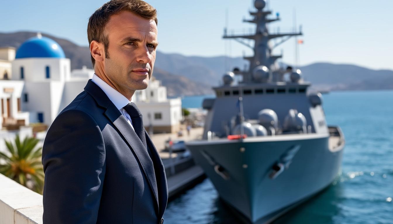 découvrez la visite d'emmanuel macron en grèce et comment naval group se positionne comme le favori pour obtenir de nouveaux contrats stratégiques dans le secteur de la défense.