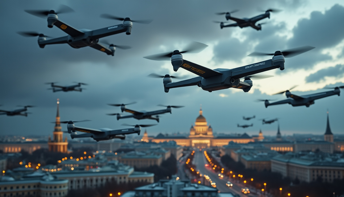 des drones ukrainiens ont ciblé saint-pétersbourg lors de l'ouverture du forum économique international, marquant une escalade des tensions dans la région.